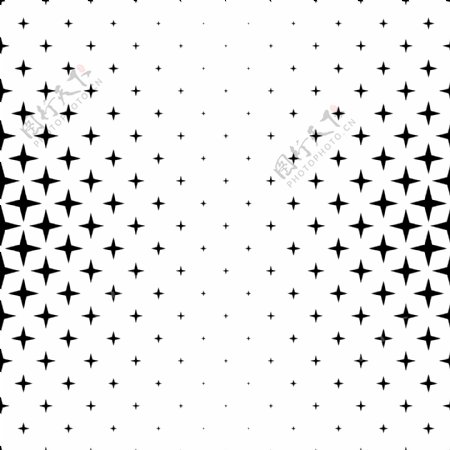 黑白星形图案抽象几何图形矢量背景