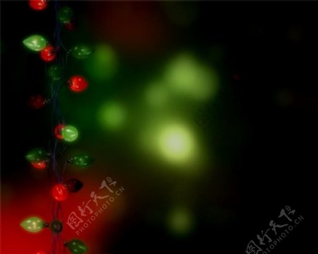 唯美圣诞节缤纷彩灯装饰视频素材