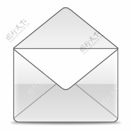 被拆开的邮箱邮件icon图标