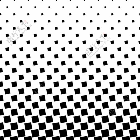 单色抽象正方形图案背景从角正方形的黑白几何图形设计