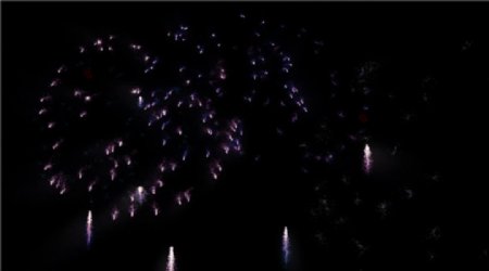唯美夜空中绽放的烟花动态视频素材