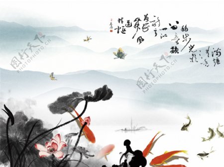 水墨中国风背景墙