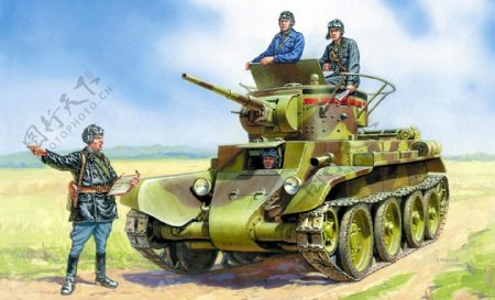 苏联BT5轻型坦克绘画