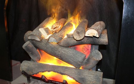 漂亮的3D伏羲电壁炉篝火柴堆