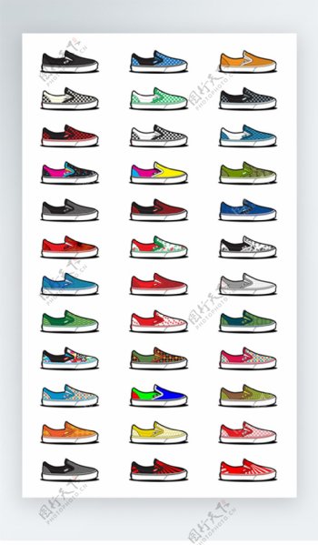 运动鞋图标彩色写实图标素材PNG