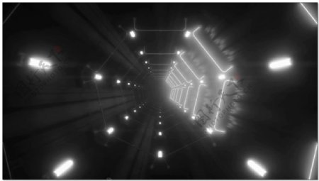 隧道灯光视频素材