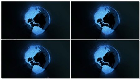 蓝月球背景视频素材