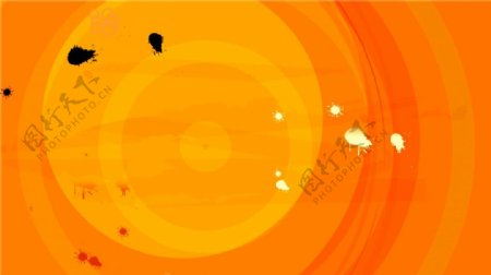 温暖橙色光圈背景动态视频素材
