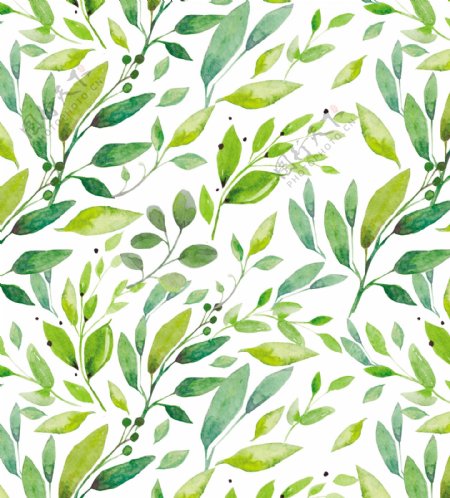 绿色手绘植物卡通矢量素材