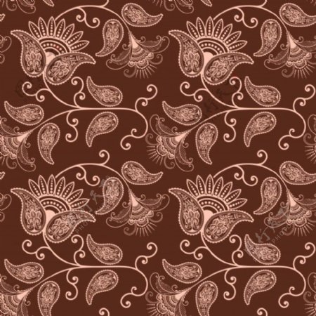 矢量花纹无缝图案背景优雅的背景纹理古典奢华的老式的花饰无缝纹理的壁纸纺织包装