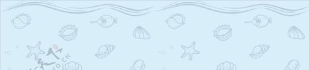 贝壳鱼线条海洋生物