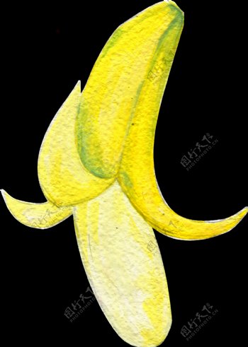 水果香蕉卡通透明素材