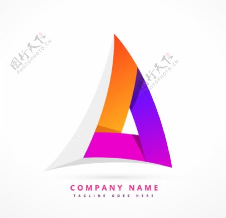抽象三角形商业标志