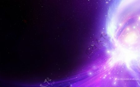 梦幻紫色星光广告背景