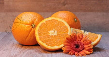 新鲜橙子特写