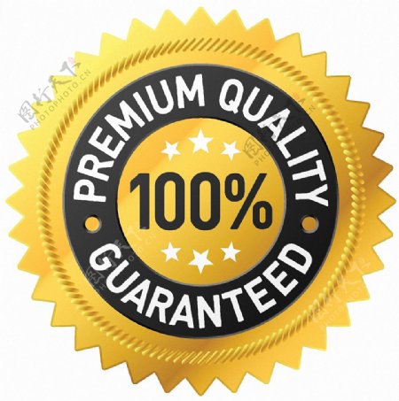 100品质认证标签免抠png透明素材