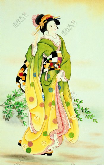 日本艺妓美女图