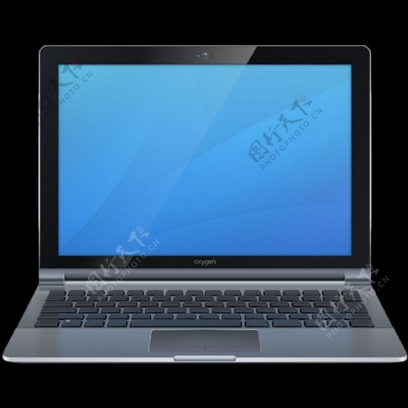 蓝色屏幕笔记本电脑免抠png透明图层素材