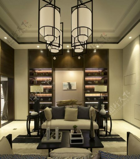 东南亚时尚客厅沙发装修效果图
