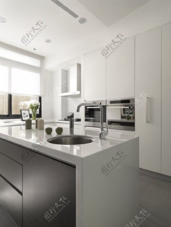 现代简约风室内设计厨房洗菜池效果图JPG