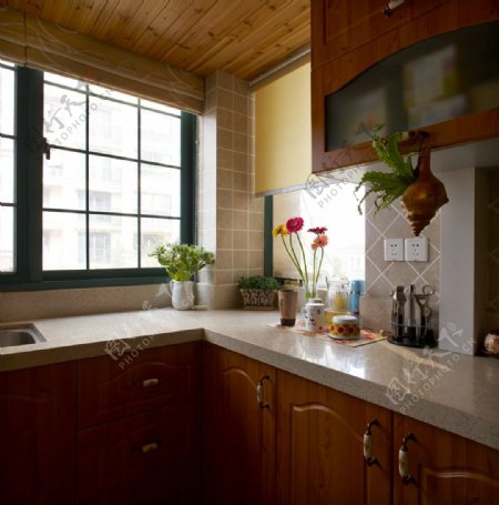 简约风室内设计厨房暖色家具效果图