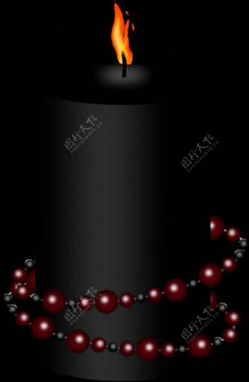 黑色的蜡烛免抠png透明图层素材