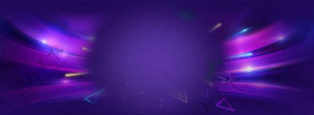 抽象紫色灯光banner背景素材