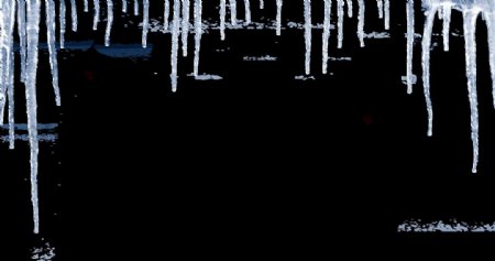 冰柱冰帘图免抠png透明图层素材