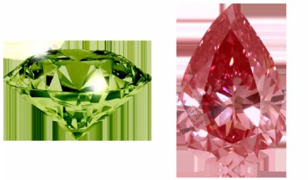 两颗钻石免抠png透明图层素材