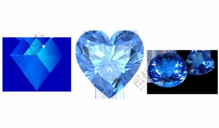 各种蓝宝石免抠png透明图层素材