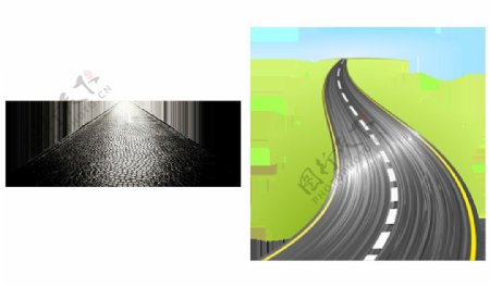 公路图片免抠png透明图层素材