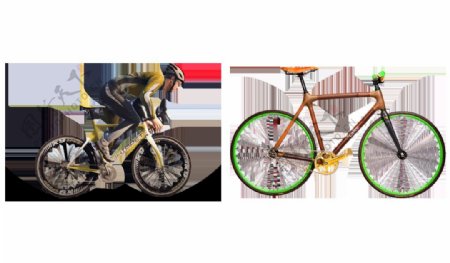 两种自行车免抠png透明图层素材