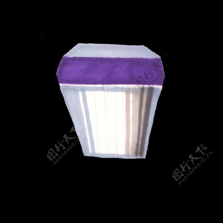 紫色纸杯png透明素材