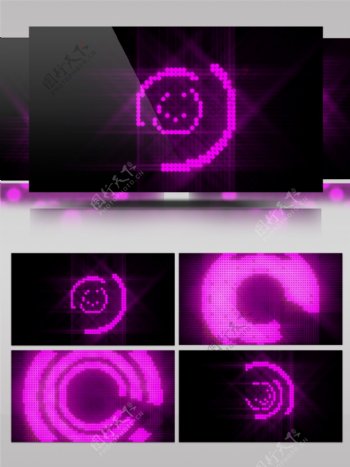 紫色圆环视频素材