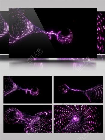 紫色动感粒子视频素材