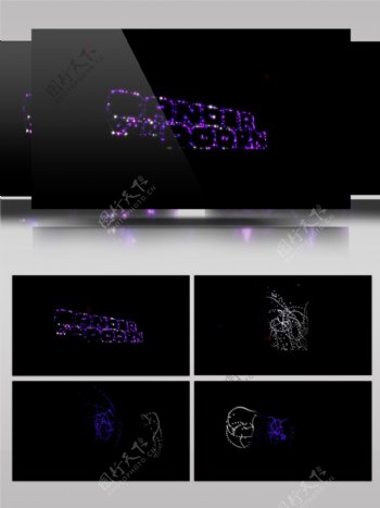 紫色炫光粒子视频素材