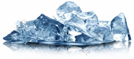 透明蓝色冰山免抠psd透明素材