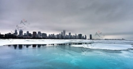 冰天雪地冬天雪景