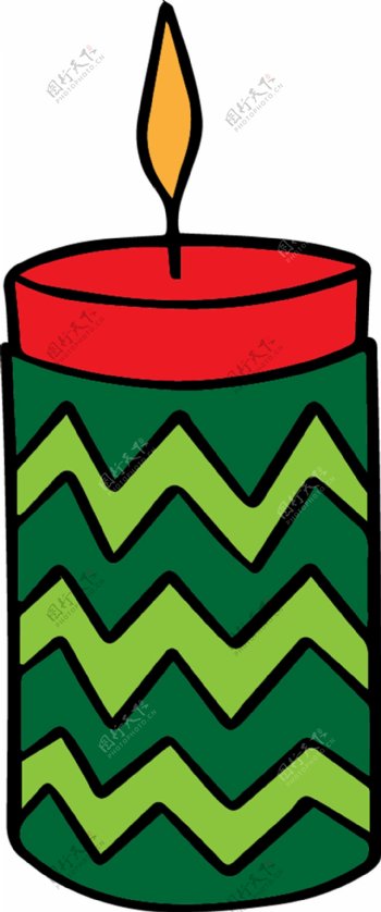 卡通圣诞节蜡烛PNG元素