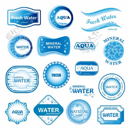 天然水标签标志