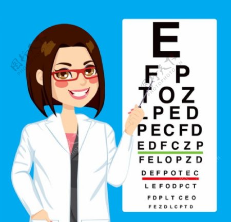 眼科医生视力表矢量素
