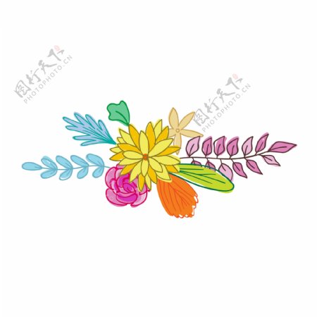 多彩立体花卉透明装饰素材