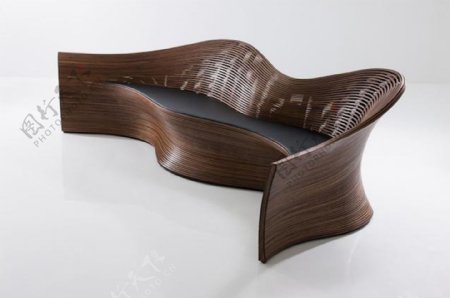 创意木质沙发和桌椅设计