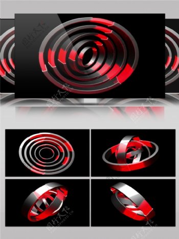 红光螺旋戒指视频素材