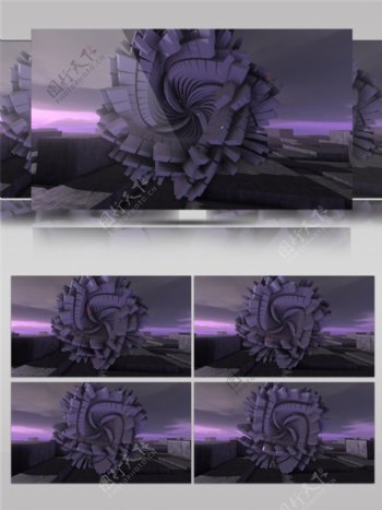 紫色螺旋光束高清视频素材