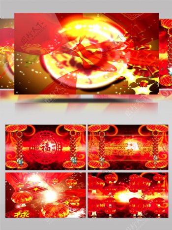 火火的中国年会背景节日素材喜庆素材