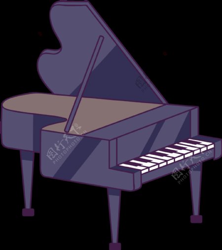 卡通钢琴儿童弹钢琴PNG元素