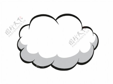 卡通白色云层png元素