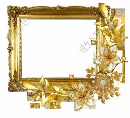 金色黄金宝箱透明装饰素材合集