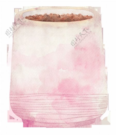 一个粉色花盘PNG透明素材